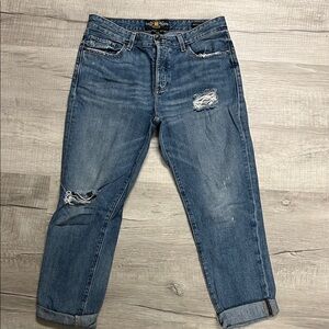 Lucky Brand sienna slim boyfriend Blue Distressed Boyfriend Jeans 6/28